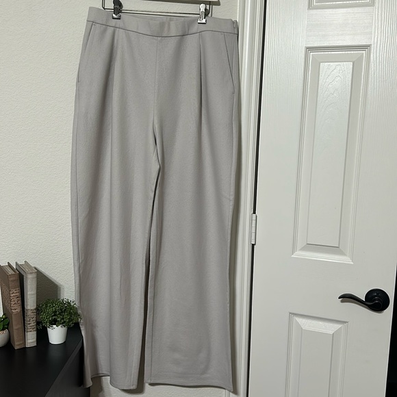 NWT EILEEN FISHER Boiled Wool Jersey Pleated Wide-Leg Pant - Picture 7 of 13